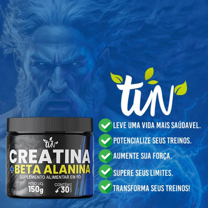 Creatina Monohidratada + Beta Alanina Pura (150g) da TVN